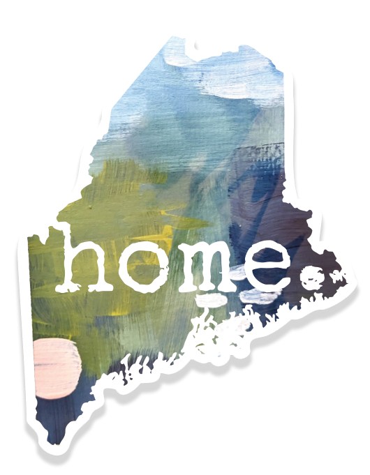 Maine Abstract Home Sticker – Vinyl Decal
