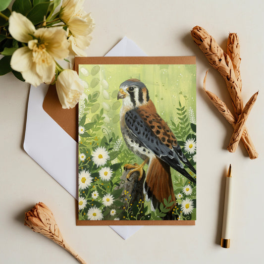 American Kestrel Greeting Card - Fine Art Note Card