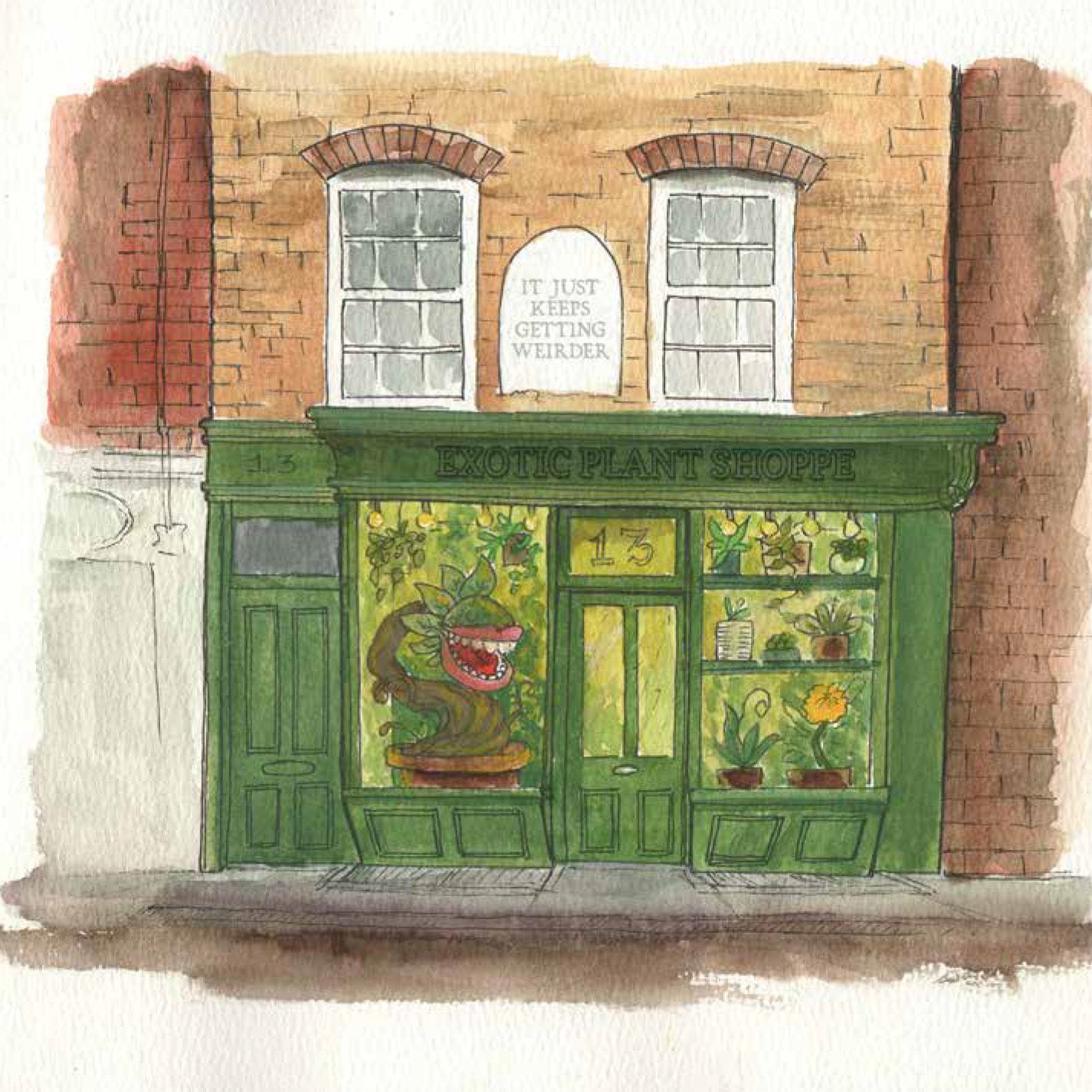 Exotic Plant Shoppe - Fine Art Note Card