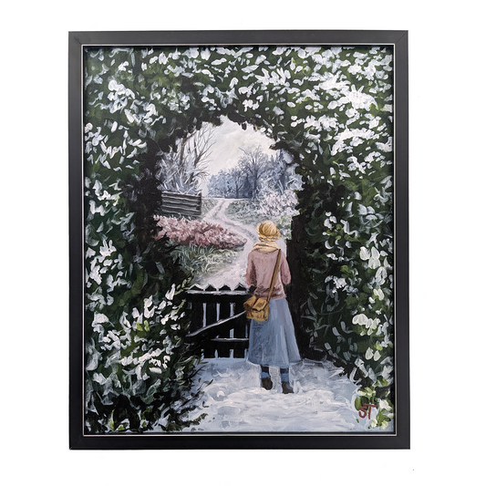 Winter Gate - Original Acrylic Painting on Canvas (FRAMED)