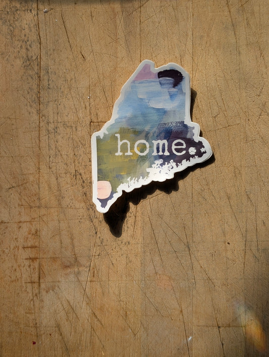 Maine Abstract Home Sticker – Vinyl Decal