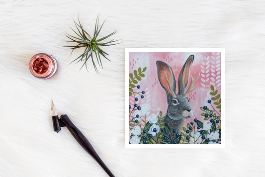 Jackalope Greeting Card - Fine Art Note Card