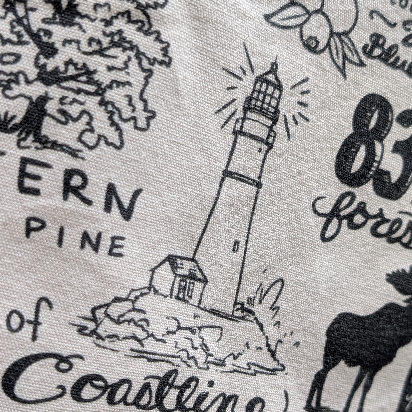 Maine Tote Bag - Eco Friendly - 100% Certified Organic Cotton