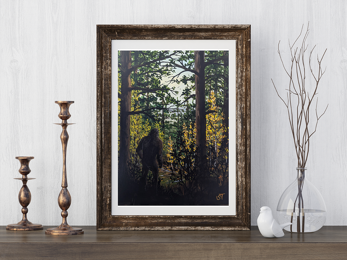 Sasquatch Painting Print - Non-Archival Fine Art Prints - Wall Art
