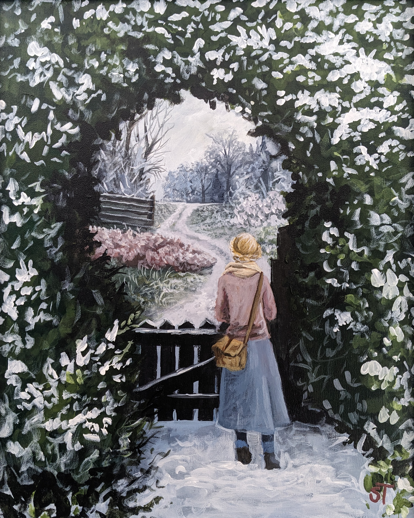 Winter Gate Greeting Card - Fine Art Note Card