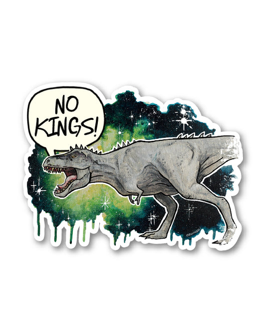 NO KINGS Tyrannosaurus Rex Sticker - Vinyl Decal