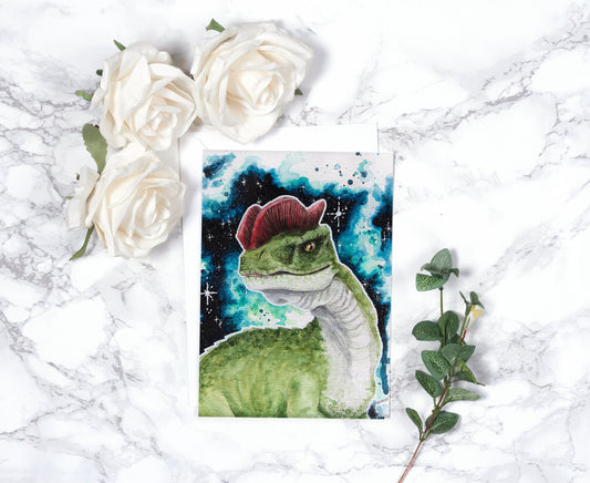 Dilophosaurus Greeting Card - Non-Archival Fine Art Print - Note Card (5x7)