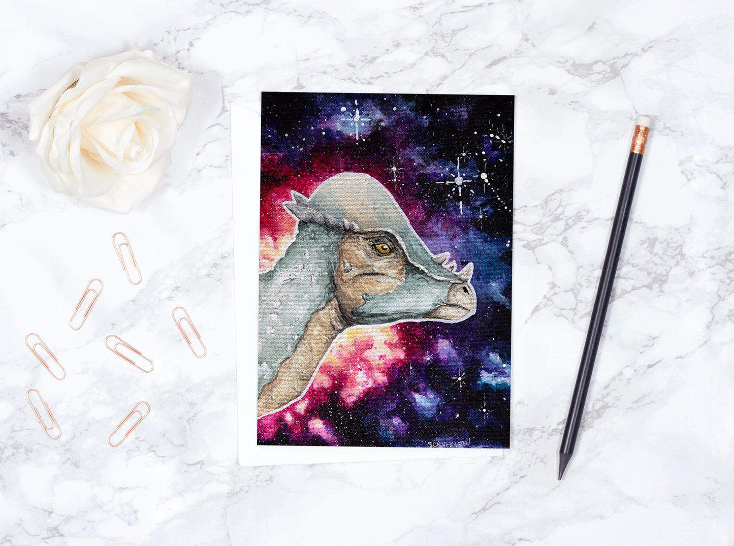 Pachycephalosaurus Greeting Card - Fine Art Note Card