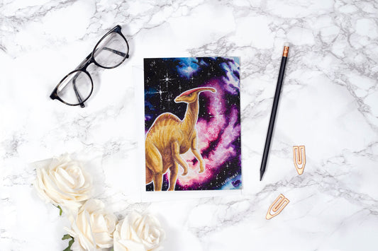 Parasaurolophus Greeting Card - Fine Art Note Card