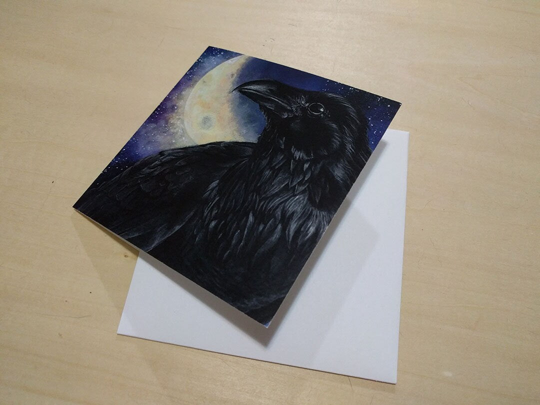 Raven Greeting Card -- Fine Art Note Card