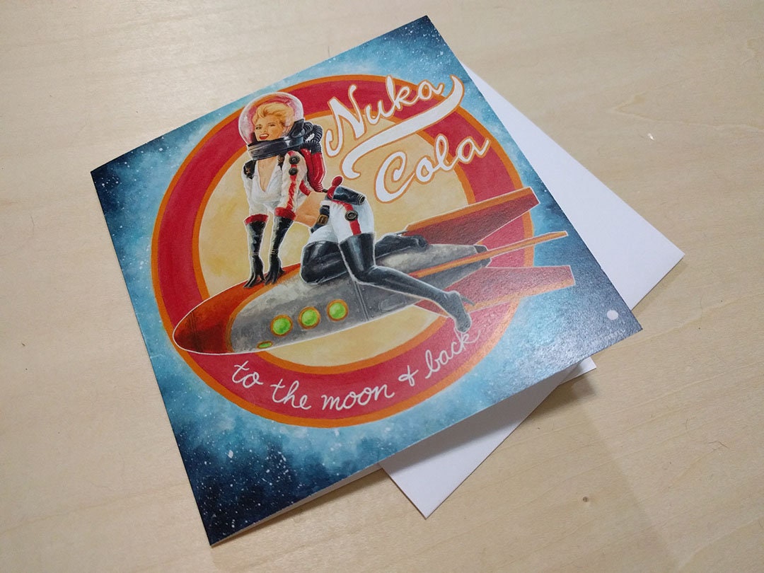 Nuka Cola Girl Greeting Card - Fine Art Note Card