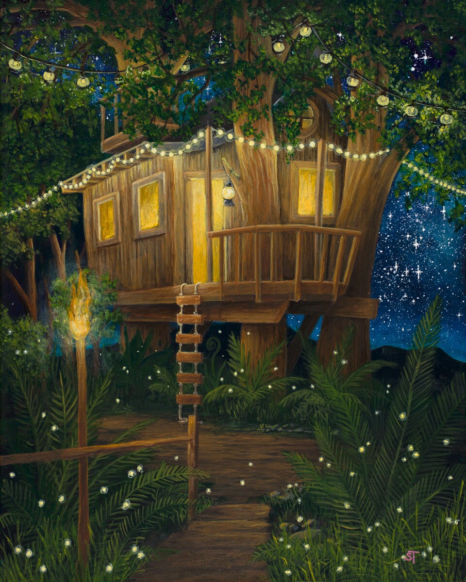 Forest Retreat Painting Print - Non-Archival Fine Art Prints - Wall Art