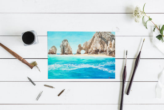 El Arco, Cabo San Lucas Greeting Card - Non-Archival Fine Art Print - Note Card (5x7)