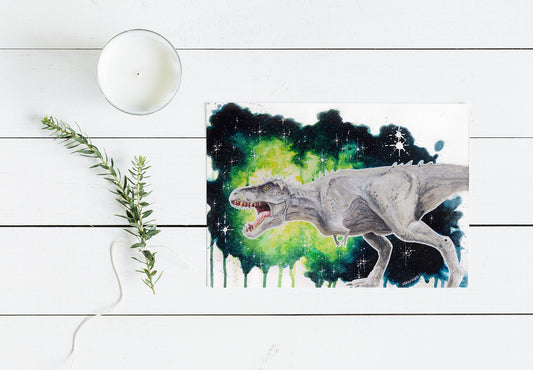 Tyrannosaurus Rex Note Greeting Card- Non-Archival Fine Art Prints - Note Card
