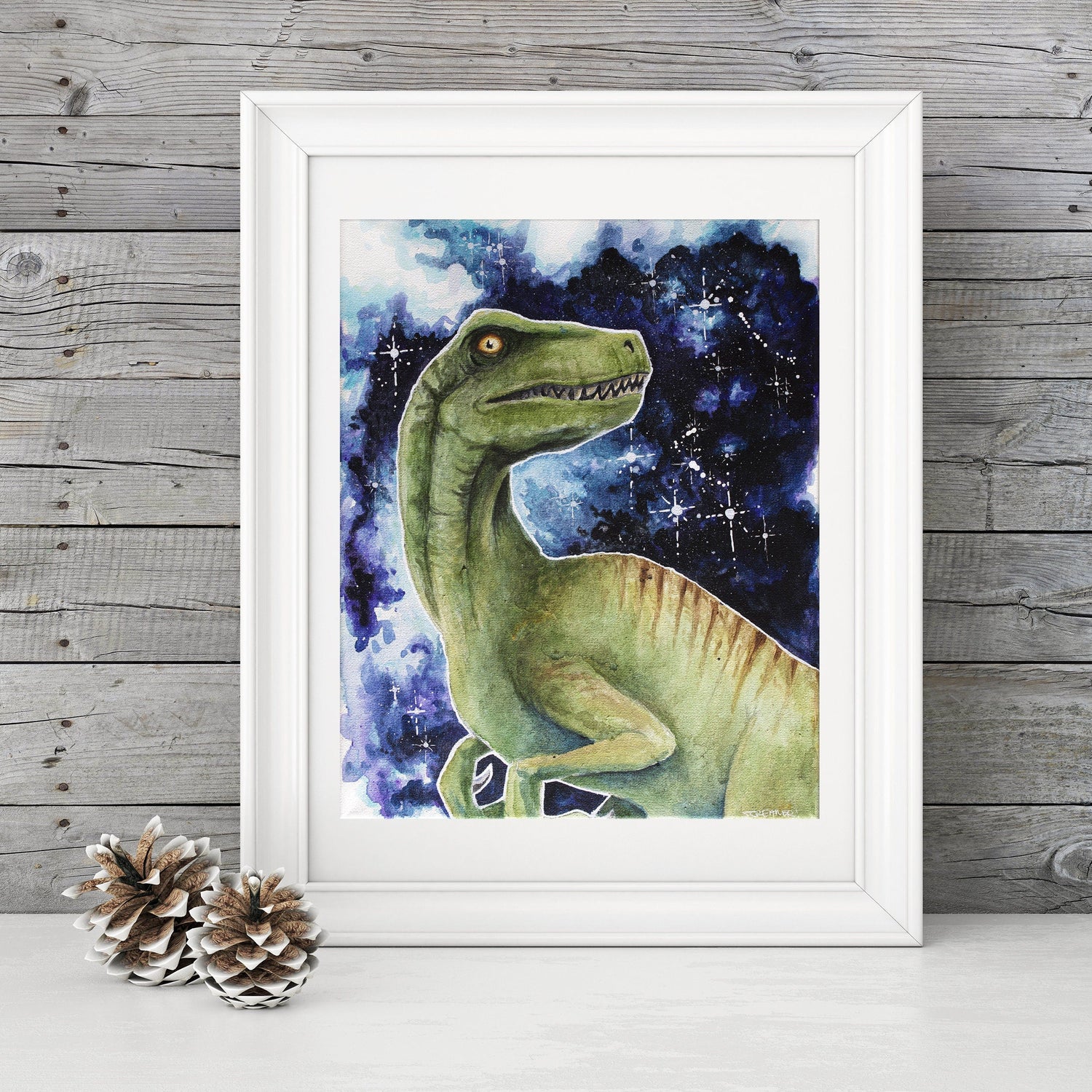 Dinosaurs in Space Prints