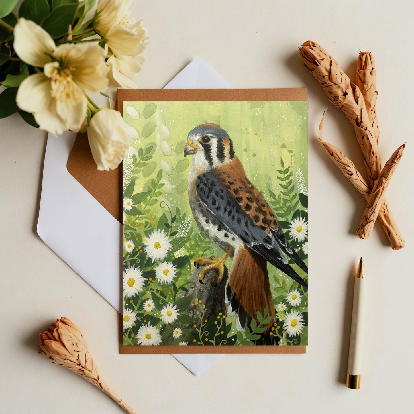 American Kestrel Greeting Card - Fine Art Note Card