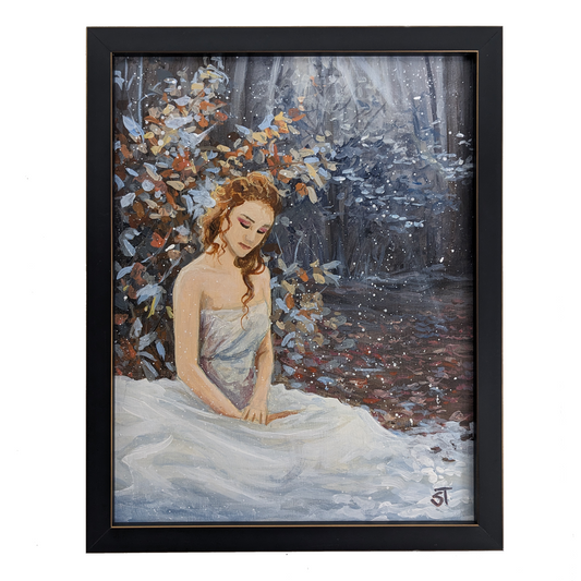 Autumn's End- Original Acrylic Painting on Wood Panel (FRAMED)
