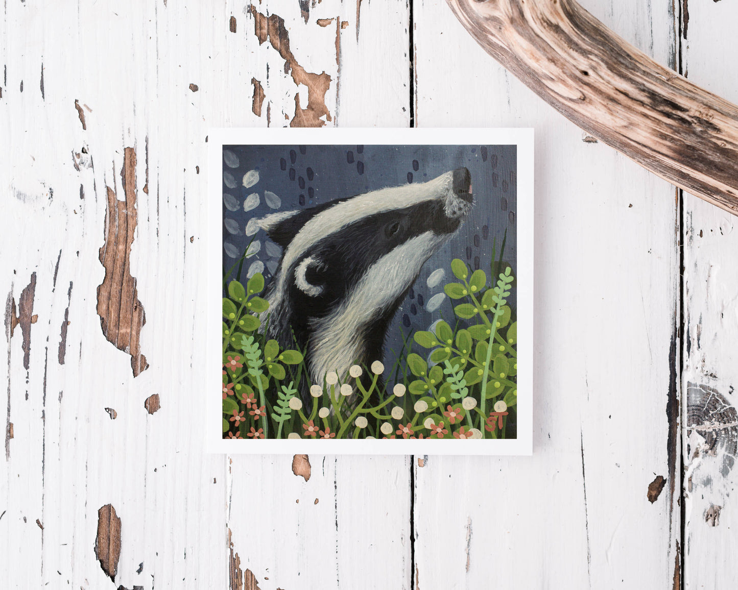 Badger - Fine Art Note Card - Greeting Cards