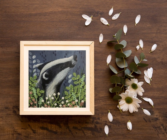 Badger Print - Fine Art Prints - Wall Art
