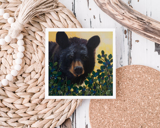 Black Bear - Fine Art Note Card - Greeting Cards