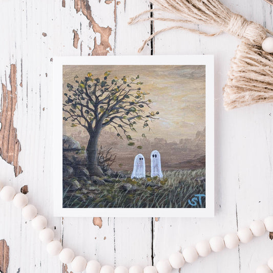Ghost 3 - Hilltop Tree  - Fine Art Note Card
