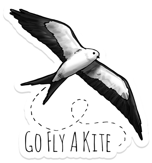 Go Fly a Kite Sticker - Decorative Decal