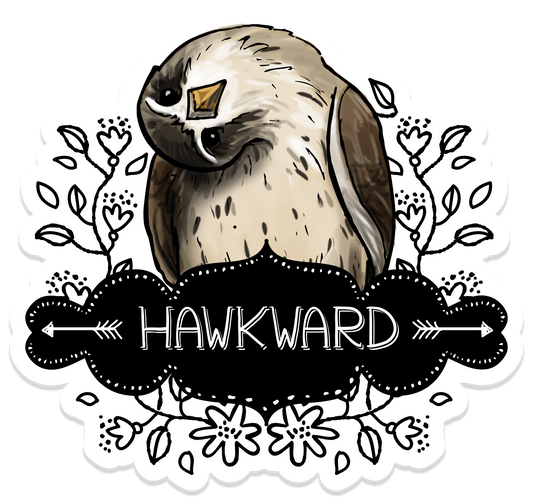 Hawkward Sticker