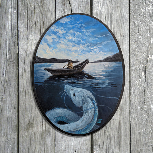 From the Depths - Original Acrylic Painting Wood Plaque