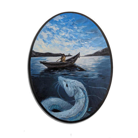 From the Depths - Original Acrylic Painting Wood Plaque