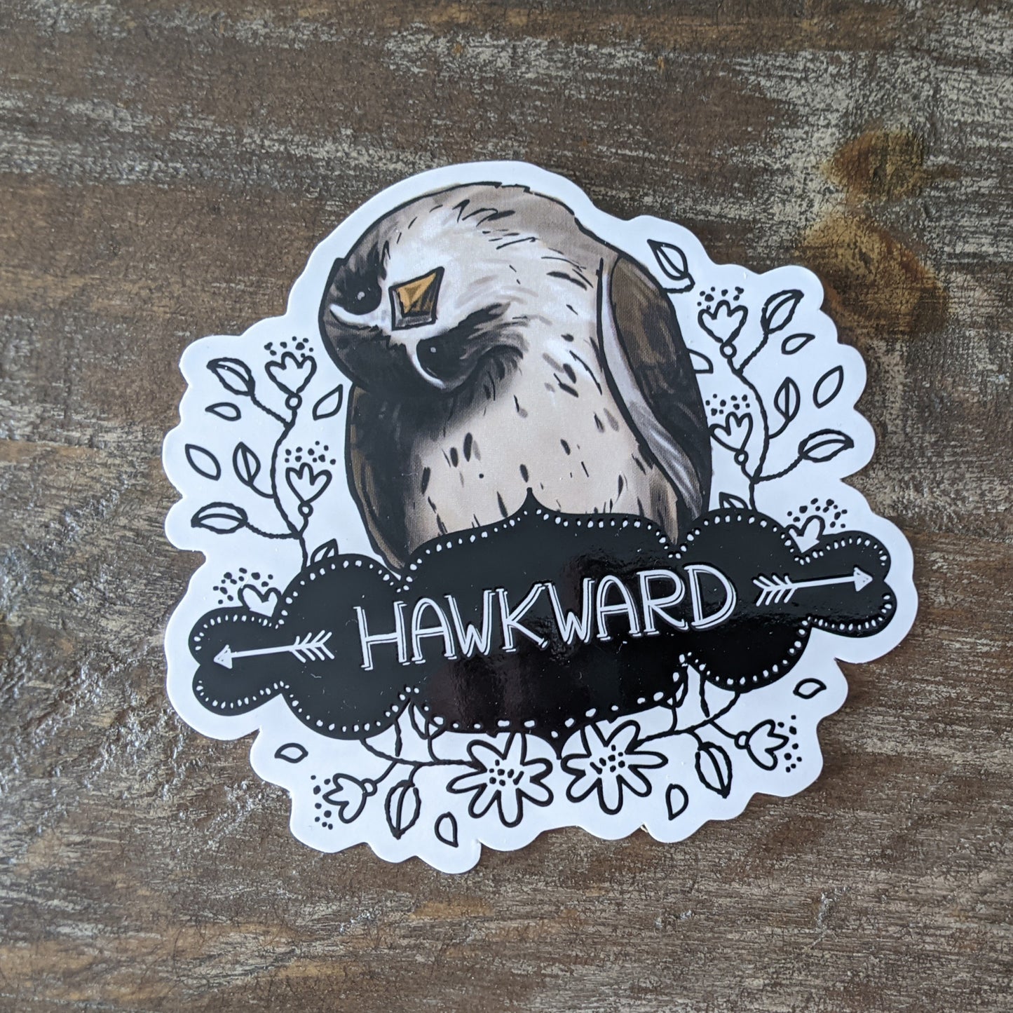 Hawkward Sticker