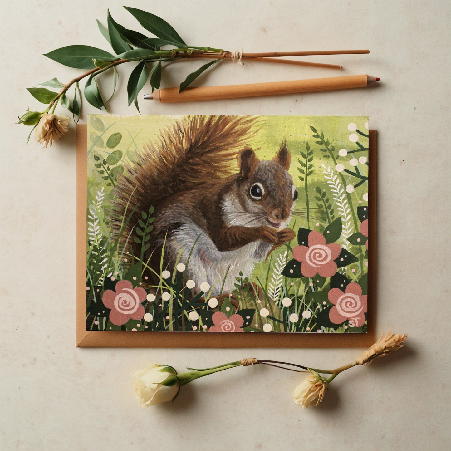 Squirrel Greeting Card - Fine Art Note Card