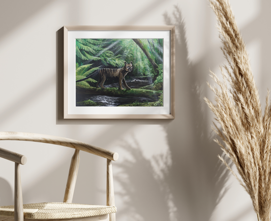 Thylacine Painting Print - Non-Archival Fine Art Prints - Wall Art