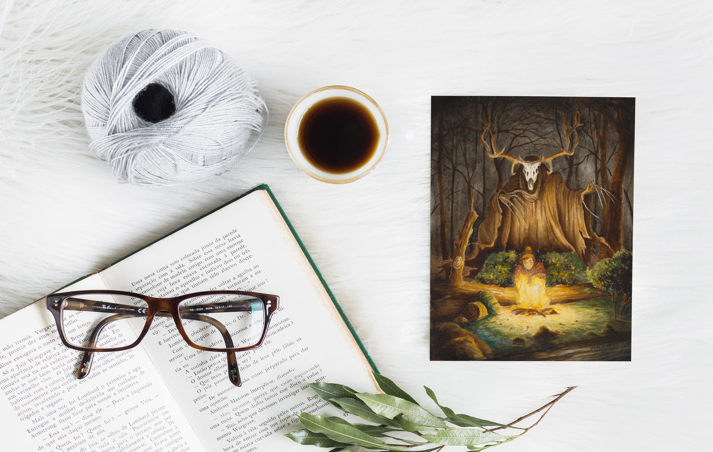 Wendigo Painting Greeting Card - Fine Art Note Card