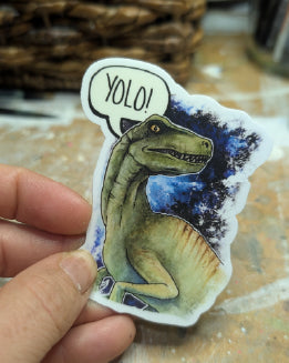 YOLO Velociraptor Sticker - Vinyl Decal