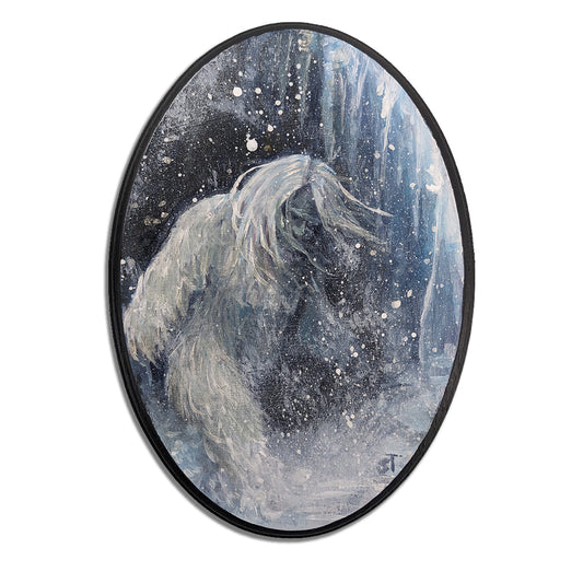 Abominable - Original Acrylic Painting on Wood Plaque