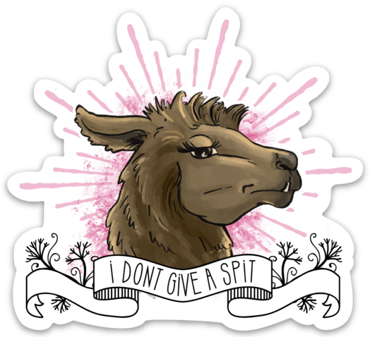 I Don't Give A Spit Sticker - Vinyl Decal