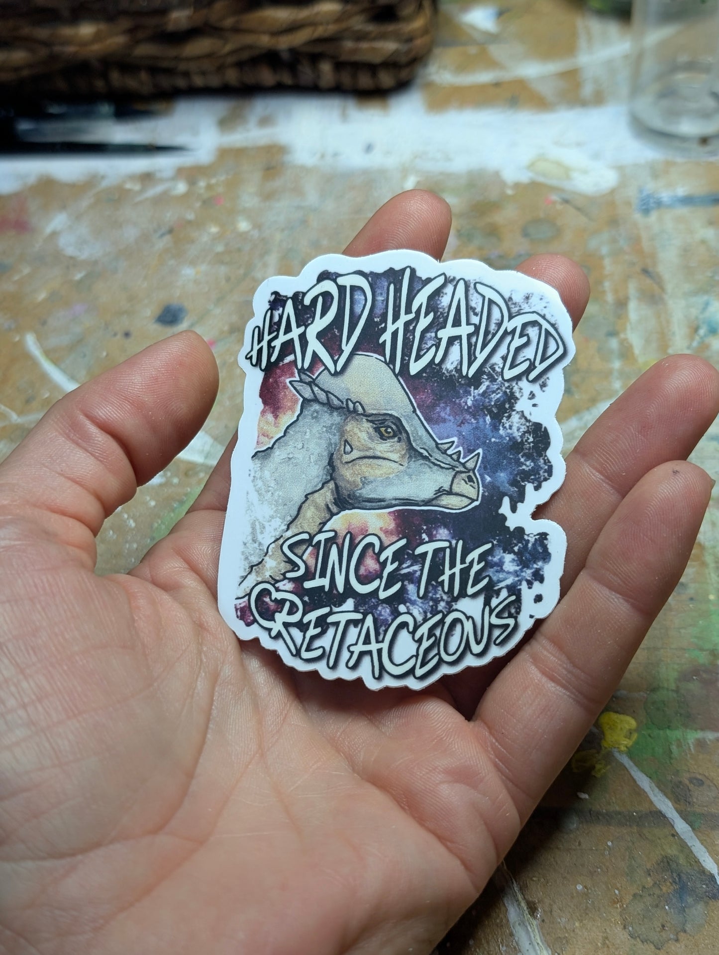 Pachycephalosaurs Hard Headed Sticker – Vinyl Decal