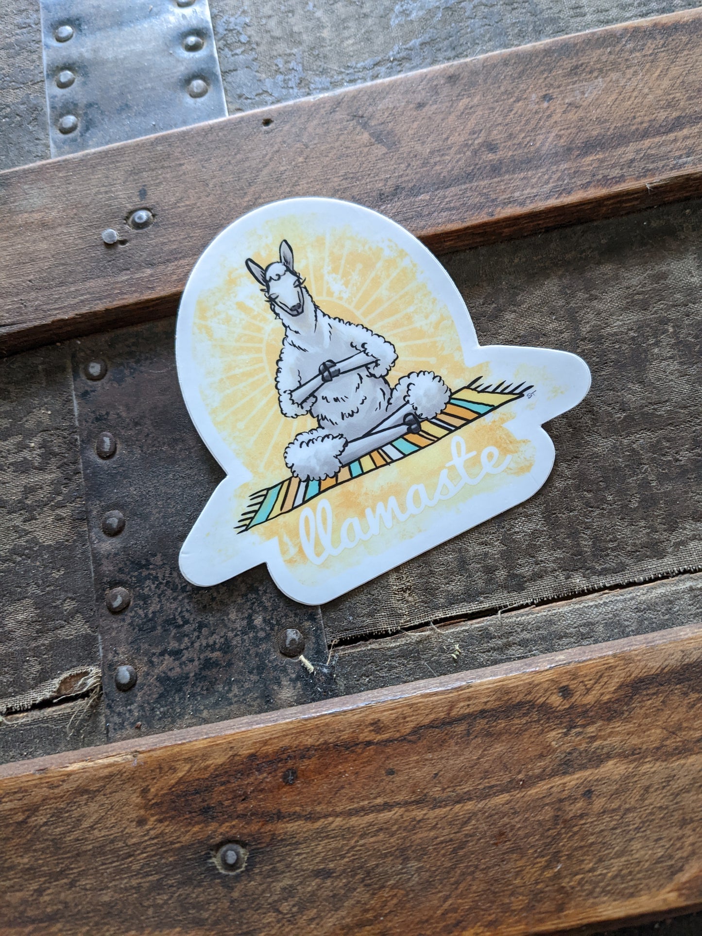 Llamaste Sign Llamaste Sticker - Vinyl Decal – Sarah Terrell Illustration & Design