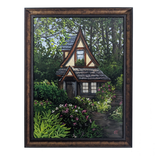Cottagecore- Original Acrylic Painting on Canvas (FRAMED)