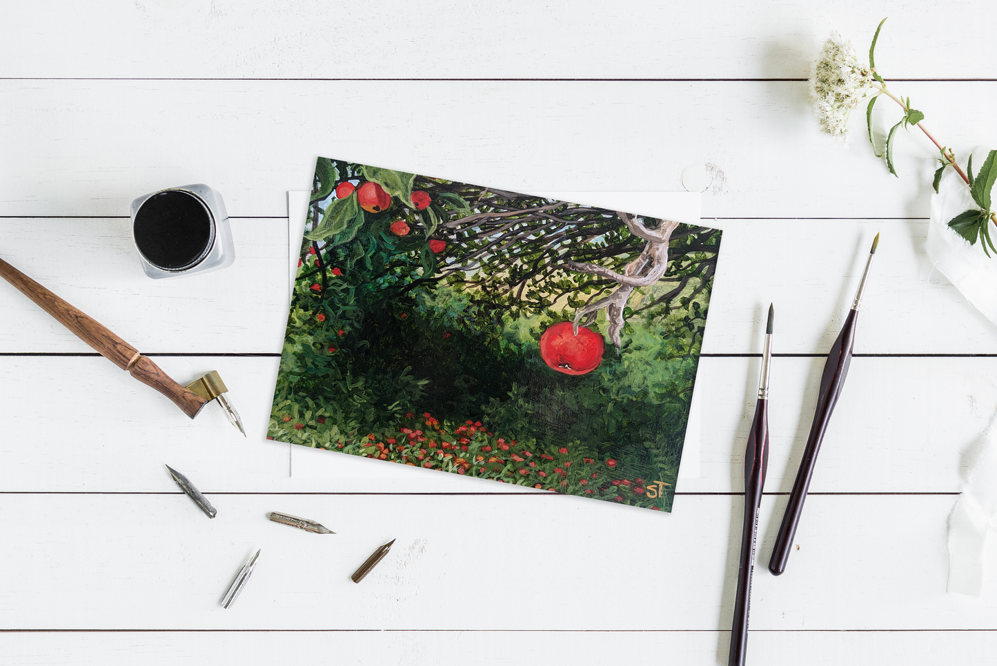 Easy Pickin' Greeting Card - Fine Art Note Card