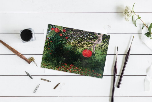 Easy Pickin' Greeting Card - Fine Art Note Card