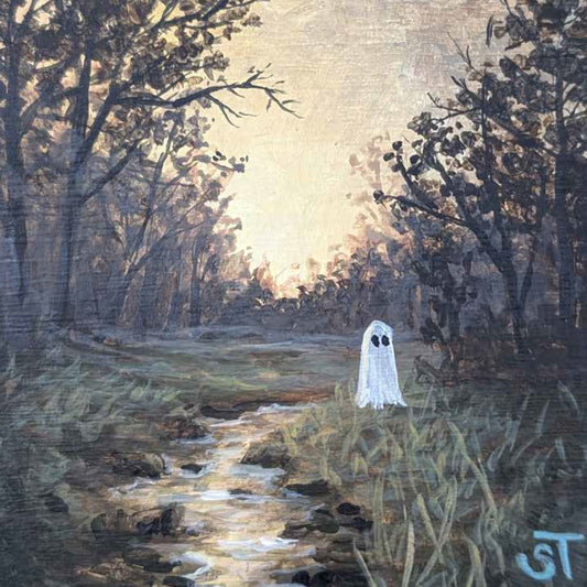 Ghost 2 - Sunset Stream  - Fine Art Note Card