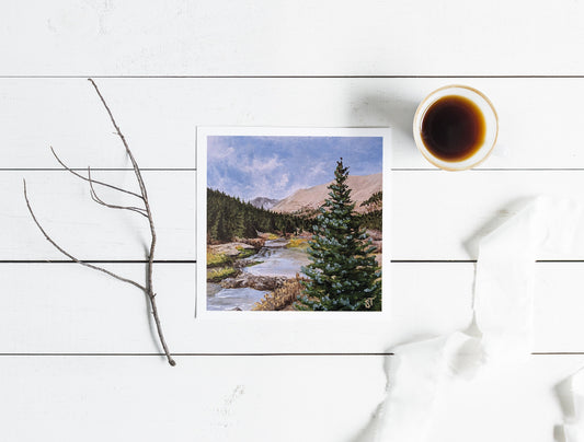 Fall Above Magnolia Greeting Card - Fine Art Note Card