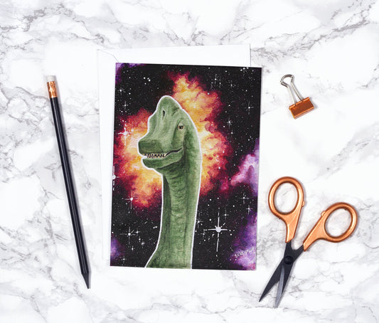 Brachiosaurus Greeting Card - Non-Archival Fine Art Print - Note Card (5x7)