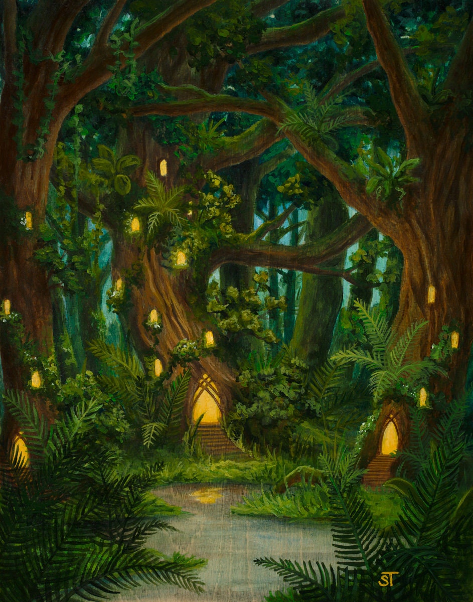 Enchanted Forest Art Print - Non-Archival Fine Art Prints - Wall Art