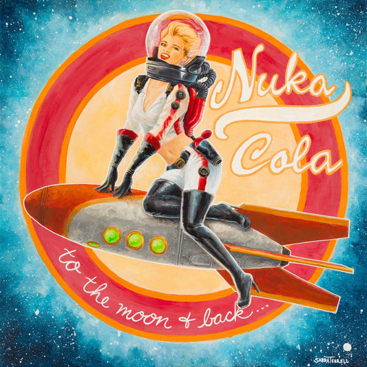 Nuka Cola Girl Greeting Card - Non-Archival Fine Art Prints - Note Card
