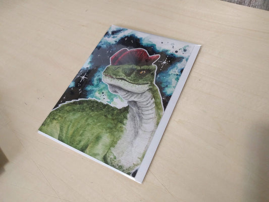 Dilophosaurus Greeting Card - Non-Archival Fine Art Print - Note Card (5x7)