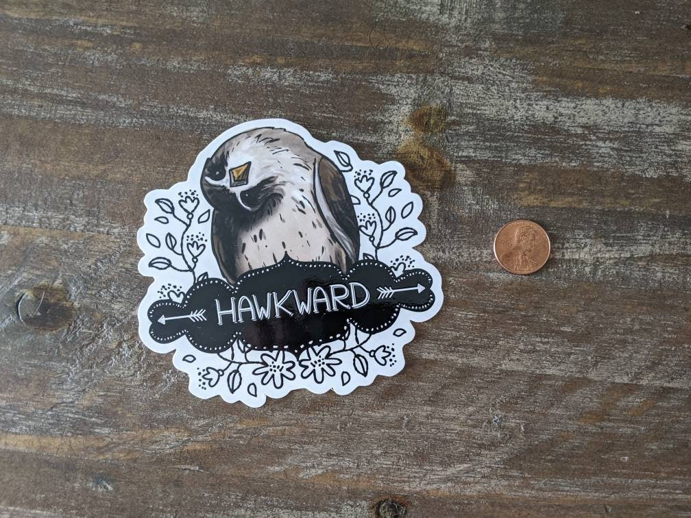 Hawkward Sticker